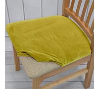 Set di 6 coprisedili in velluto di flanella per sedie da pranzo, elastici, antiscivolo, protezione per legami da cucina, colore verde, perfetti per proteggere i mobili della sala da pranzo
