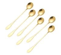 Set di 6 cucchiai da soda / longdrink / tè freddo in acciaio inossidabile