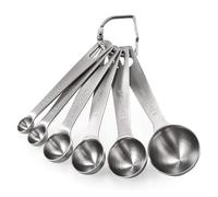 Set di 6 cucchiai dosatori in acciaio inox, tazze, utensili da cucina, cucchiaio e cucchiaino tè for cucinare cuocere al forno