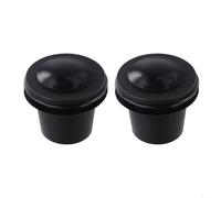 Set di 6 cunei e anelli in silicone per ombrellone da 5,1 a 6,3 cm, con adattatore per palo, per mobili da giardino da esterno, nero