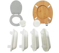 Set di 6 cuscinetti di ricambio per sedile WC, in plastica bianca, antiurto, universali, con cuscinetti e paracolpi durevoli per ridurre il rumore, antiscivolo, kit di ricambio per coperchio e