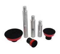 Set di 6 cuscinetti di supporto in acciaio inox per smerigliatrici angolari: 1, 2 e 3, supporti per dischi abrasivi con filettatura M14, adattatori da 75 mm/100 mm/140 mm per pietra automobilistica e