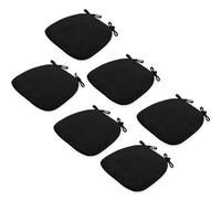 Set di 6 cuscini in velluto a costine, 43 x 41 x 35 cm, base antiscivolo, per giardino, sala da pranzo, ufficio, colore nero, soluzione comoda ed elegante