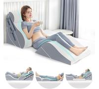 Set di 6 cuscini ortopedici a cuneo per letto, con cuscino in memory foam, cuscini a cuneo per dormire/sollievo dal dolore alla schiena, cuscini regolabili per sollevare le gambe dopo l'intervento