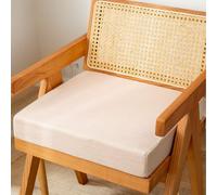 Set di 6 cuscini quadrati antiscivolo in memory foam, 40 x 40 x 5 cm, lavabili, in lino spesso, per cucina, giardino, soggiorno e patio