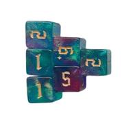 Set di 6 dadi da gioco da 16 mm, set di dadi solidi con numero grande a 6 lati in acrilico educativo con angolo arrotondato strumento di apprendimento matematico educativo