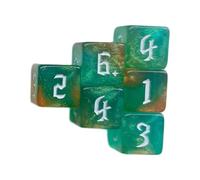Set di 6 dadi da gioco da 16 mm, set di dadi solidi con numero grande a 6 lati in acrilico educativo con angolo arrotondato strumento di apprendimento matematico educativo