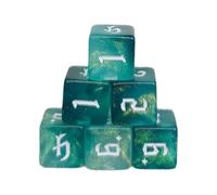 Set di 6 dadi da gioco da 16 mm, set di dadi solidi con numero grande a 6 lati in acrilico educativo con angolo arrotondato strumento di apprendimento matematico educativo