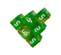 Set di 6 dadi da gioco da 16 mm, set di dadi solidi con numero grande a 6 lati in acrilico educativo con angolo arrotondato strumento di apprendimento matematico educativo