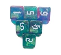 Set di 6 dadi da gioco da 16 mm, set di dadi solidi con numero grande a 6 lati in acrilico educativo con angolo arrotondato strumento di apprendimento matematico educativo