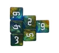 Set di 6 dadi da gioco da 16 mm, set di dadi solidi con numero grande a 6 lati in acrilico educativo con angolo arrotondato strumento di apprendimento matematico educativo