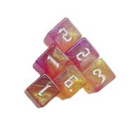 Set di 6 dadi da gioco da 16 mm, set di dadi solidi con numero grande a 6 lati in acrilico educativo con angolo arrotondato strumento di apprendimento matematico educativo