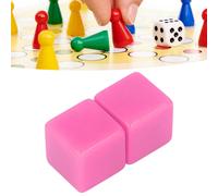 Set di 6 dadi di plastica rosa vuoti da 30 mm per matematica e divertimento in classe