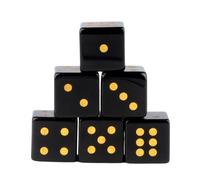 Set di 6 dadi in cristallo naturale - dadi multiuso in ossidiana con | Set di 6 dadi in cristallo naturale, multiuso, semi-preziosi, per mahjong, kit per regali da collezione