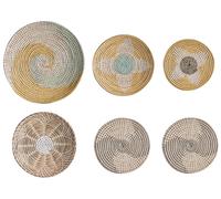 Set di 6 decorazioni da muro alghe naturali fatte a mano Bacninh