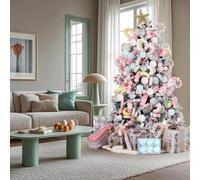 Set di 6 decorazioni natalizie color pastello, palline in schiuma infrangibile da 6 cm, per piccoli alberi, ghirlande, ghirlande e decorazioni stagionali in spazi compatti