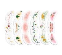 Set di 6 decorazioni per il trucco, autoadesive, per il viso, decorazione delicata sulla pelle, per donne e ragazze, costume per feste, eventi, palcoscenico di tutti i giorni