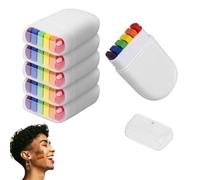 Set di 6 dipinti arcobaleno per il viso - vernice colorata e facile da applicare per feste, dimostrazioni ed eventi della comunità LGBTQ - Formula senza pericolo