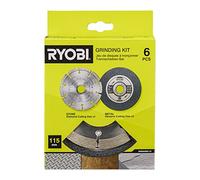 Ryobi RAK6AGD115 - Set di accessori per smerigliatrice angolare da 115 mm (6 pezzi)