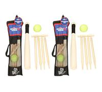 Set di 6 dischi rotondi in legno per bambini, manico morbido antiscivolo, kit completo con borsa per il trasporto in rete