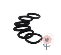 Set di 6 elastici per capelli in jersey riciclato, taglia M, colore: nero