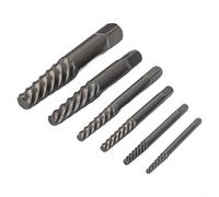 Set di 6 estrattori per viti a spirale CrMo per rimuovere viti rotte e bloccate e bulloni con dimensioni da #1 a #6 per molteplici applicazioni