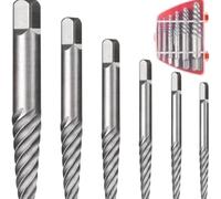 Set di 6 estrattori per viti a spirale, in acciaio CrMo, per rimuovere bulloni danneggiati, viti e perni rotti, adatto per riparazioni automobilistiche e domestiche