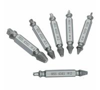 Set di 6 estrattori per viti spogliate e kit di rimozione bulloni danneggiati, punte per trapano rotte, kit di strumenti facili da estrarre, kit di rimozione perni filettati inversi in acciaio ad alta
