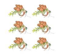 Set Di 6 Facile Da Usare Wood Osters Pasqua Eggs Legno Portatovaglioli Accessori Fornire Qualsiasi Tavolo Tema Decorazione Della Festa Fascino