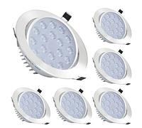 Set di 6 faretti da soffitto a LED da 3W-18W, faretti da incasso a LED con giunto cardanico girevole, faretti da incasso a filo, possono illuminare 2 pollici, 2,5 pollici, 3,5 pollici, 4 pollici e 5