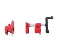 Set di 6 fascette stringitubo, 3/4", per legno, mobili, 8 kg, ferro | 6 pezzi, 3/4", per mobili in legno, 8 kg, rosso nero, ferro, a sgancio rapido, morsetto da 18 cm, base da 10 cm