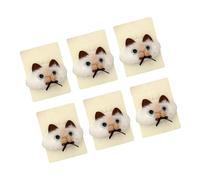 Set di 6 fermagli per capelli in peluche per autunno e inverno, colore caldo, portatile, per un facile trasporto, elegante fissatore laterale, decorazione autunnale e invernale, colore caldo