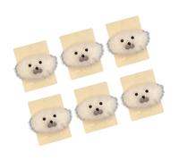 Set di 6 fermagli per capelli in peluche per autunno e inverno, colore caldo, portatile, per un facile trasporto, elegante fissatore laterale, decorazione autunnale e invernale, colore caldo