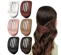 Set di 6 fermagli per capelli lisci opachi, colore neutro, fermagli per capelli da donna, capelli curvi, comodi, per capelli spessi e sottili, per tutti i giorni, sport, guida, lavoro