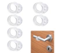 Set di 6 Fermaporta per Maniglie Trasparenti, Fermaporta per maniglie Trasparent - Protezione Pareti e Mobili - Adatti a Maniglie di Porte e Finestre - Design Discreto e Pratico