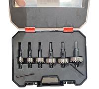 SET DI 6 FRESE TAZZA HSS DENTI IN METALLO DURO DA 16 20 25 30 32 35MM PER FERRO