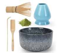 Set di 6 fruste in bambù per tè matcha con confezione regalo, per matcha in polvere, per cerimonia del tè giapponese, disponibile con setole di scopa