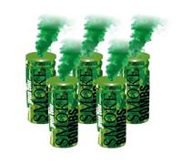 Set di 6 fumigeni a mano ± 50 secondi verde - Trigger a stoppino - fumigeni colorati da tenere in mano - Categoria F1 - ZENDA CLUB®