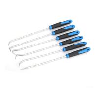 Set di 6 ganci e grimaldelli resistenti per strumenti di rimozione guarnizioni olio per autoveicoli, con punta dritta, gancio completo, gancio ad angolo piccolo