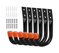Set di 6 ganci per attrezzi da parete del garage, ganci per bicicletta | Gancio per bicicletta, gancio utilitario, supporto da parete per appendere scale, biciclette, tubi flessibili