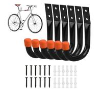 Set di 6 ganci per attrezzi da parete del garage, resistenti | Gancio da parete per garage, gancio per bicicletta per appendere scale, biciclette, tubi flessibili