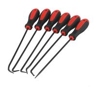 Set di 6 ganci per grimaldello per auto, extra lunghi per anello e guarnizione olio, con albero in acciaio temprato per smontaggio automatico, strumento manuale da 230 mm per meccanici