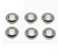 Set di 6 ghiere metalliche per meccaniche di chitarra vintage, ideali per fori di accordatore da 10 mm (cromati)
