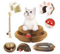 Set di 6 Giocattoli Interattivi per Gatti Magic Organ Cat Scratching Board