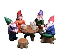Set di 6 gnomi da giardinaggio in miniatura, mini gnomi da giardino, statuette nane per esterni, divertenti gnomi da giardino, decorazione statua nana per cortile di pazione prato interno casa da