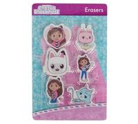 Set di 6 Gomme -GABBY?S DOLLHOUSE- Super Realistiche e di Qualità, Ottima Idea Regalo !