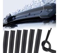 Set di 6 gomme per tergicristalli, 800 mm, in gomma, per tergicristalli universali, compatibili con tutti i tergicristalli
