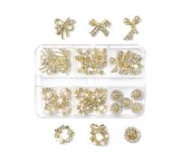 Set di 6 griglie for nail art con cristalli di diamanti e croce di lusso | Disegni versatili e straordinari di croci e pianeti, facili da applicare, ideali for nail art e gioielli(XZCR-20)