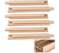 Set di 6 guide per cassetti in legno, montaggio centrale da 35 cm, binari classici in legno con meccanismo di scorrimento, montaggio inferiore per un funzionamento fluido del cassetto