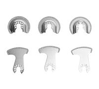 Set di 6 lame oscillanti in carburo di diamante, lame per seghe multiuso per lavorazione del legno e muratura, lame a segmenti diamantati per piastrelle, calcestruzzo e stucco, con